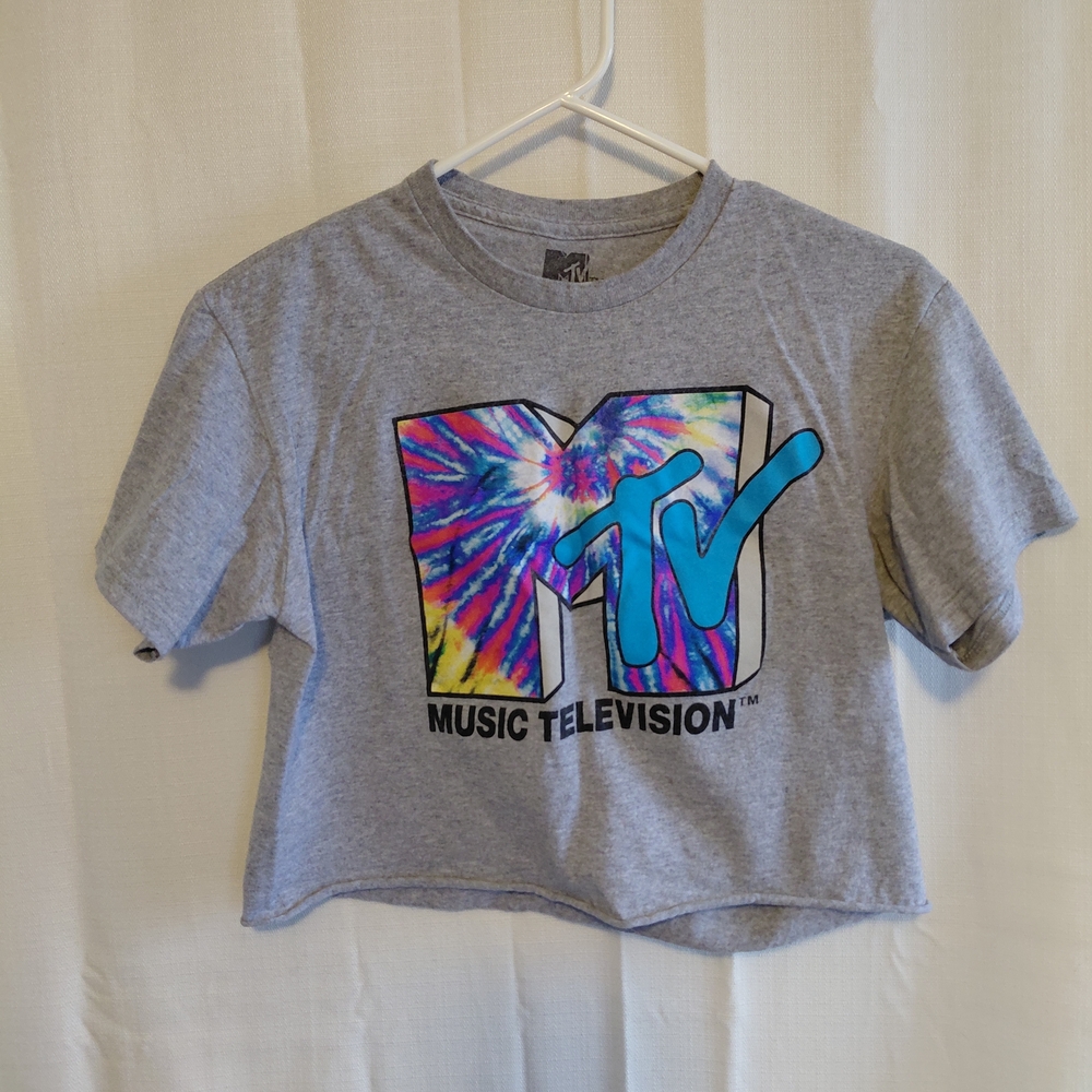 MTV Heather Gray Logo Tee